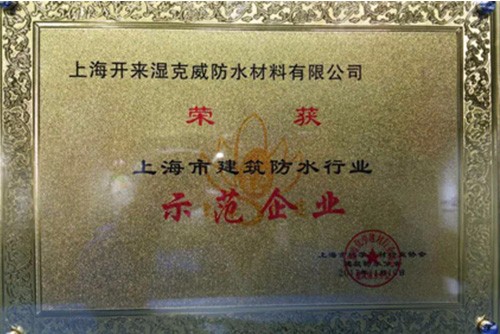 誠(chéng)實(shí)守信 務(wù)實(shí)創(chuàng)新 開(kāi)來(lái)濕克威榮獲“示范企業(yè)”稱(chēng)號(hào)